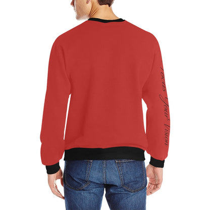 PE red and black crew neck