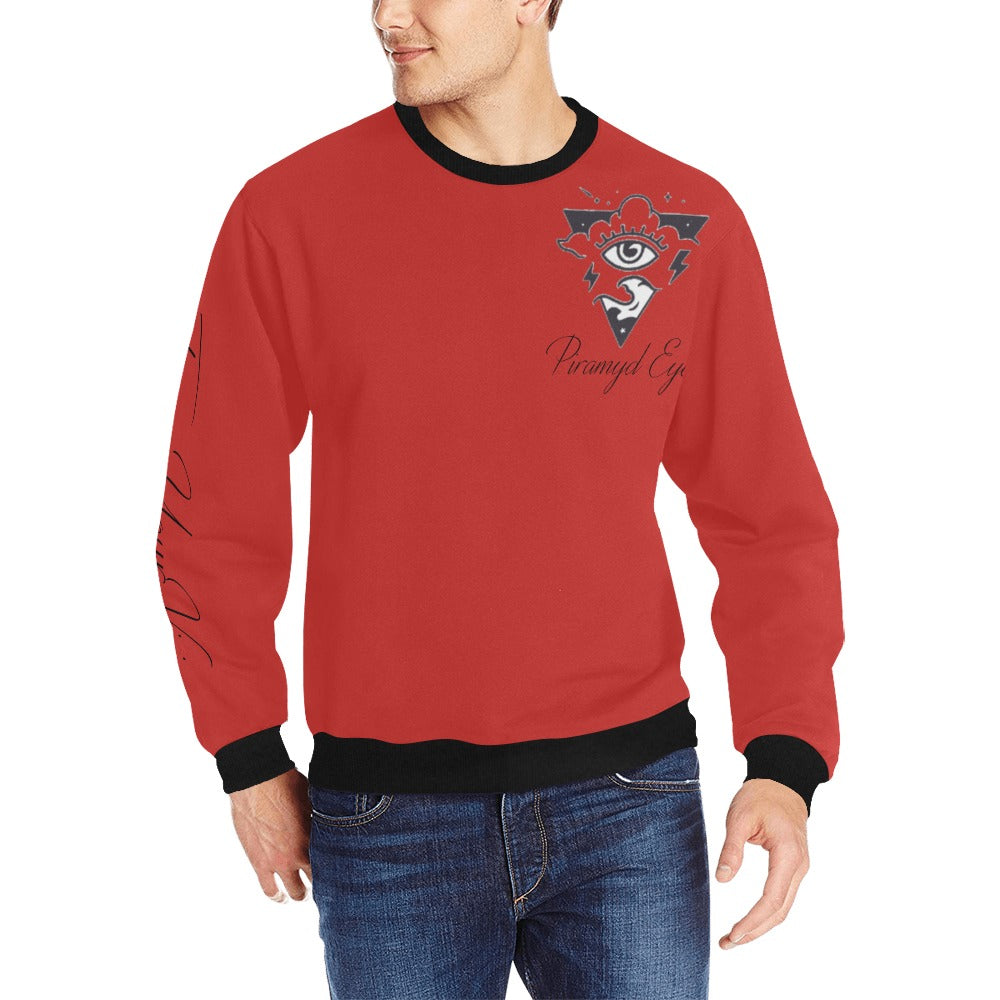 PE red and black crew neck