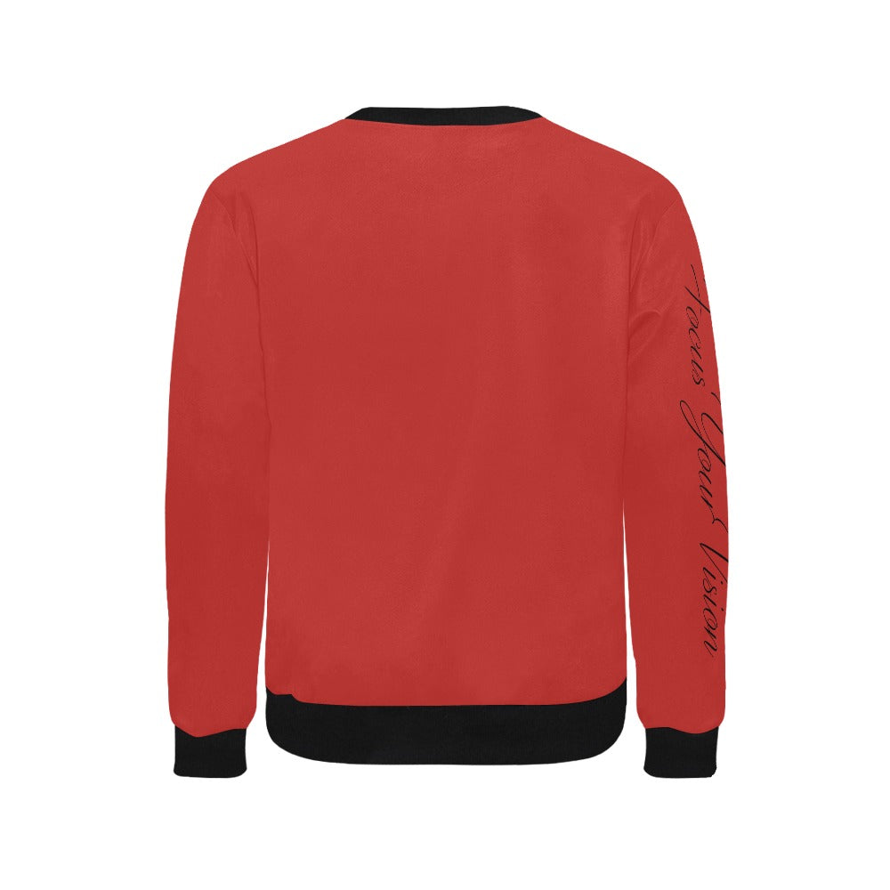 PE red and black crew neck